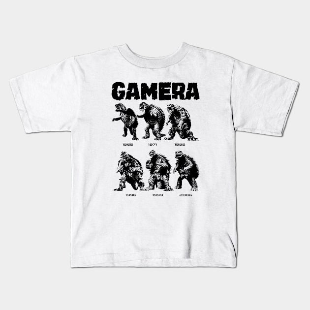 GAMERA YEARS Kids T-Shirt by ROBZILLA